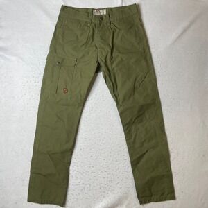 Fjallraven Greenland Jeans Mens 32 Green G-1000 Regular Fit Mid Waist Outdoor